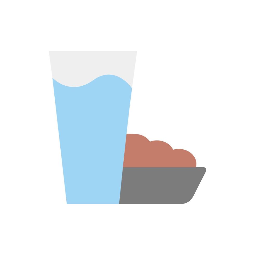 rápido agua comida Ramadán vector icono