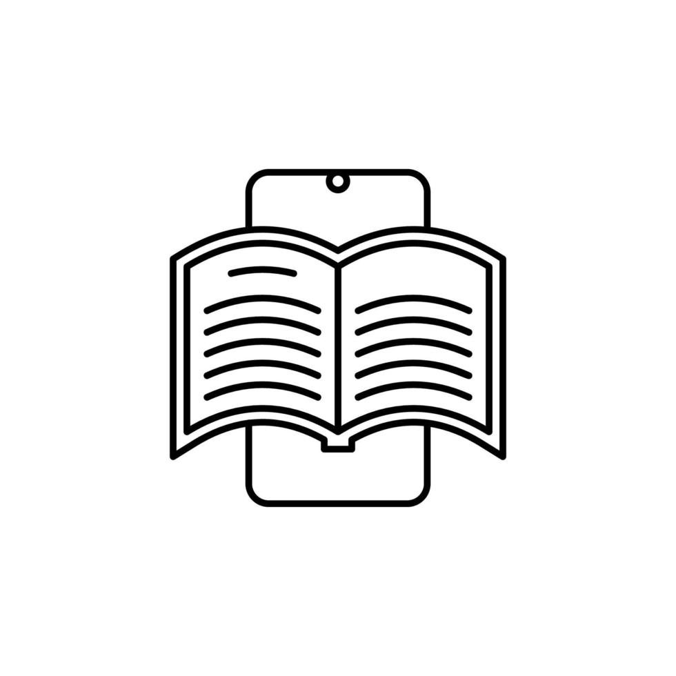 E-book mobile vector icon