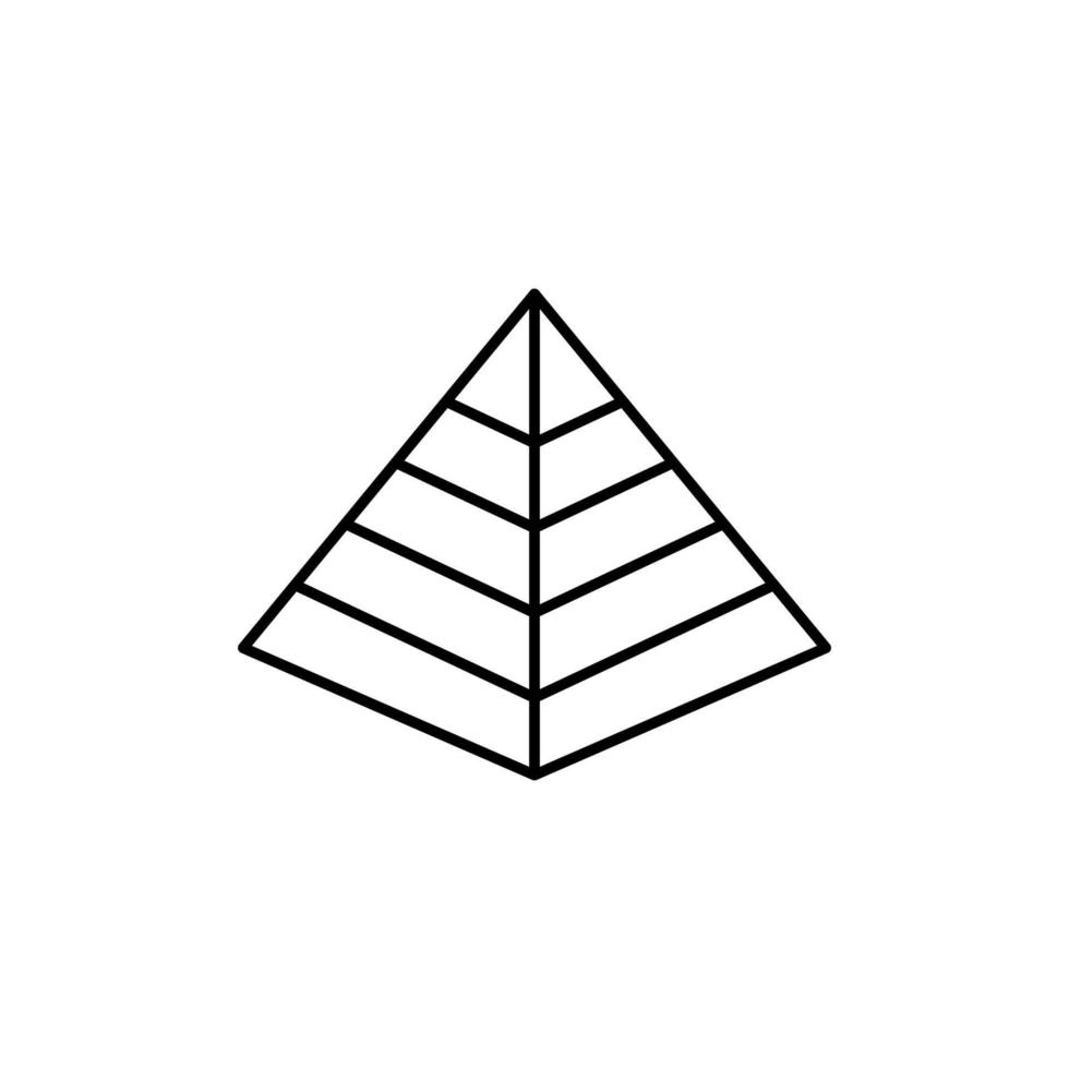 Pyramid, Judaism, Hebrew vector icon