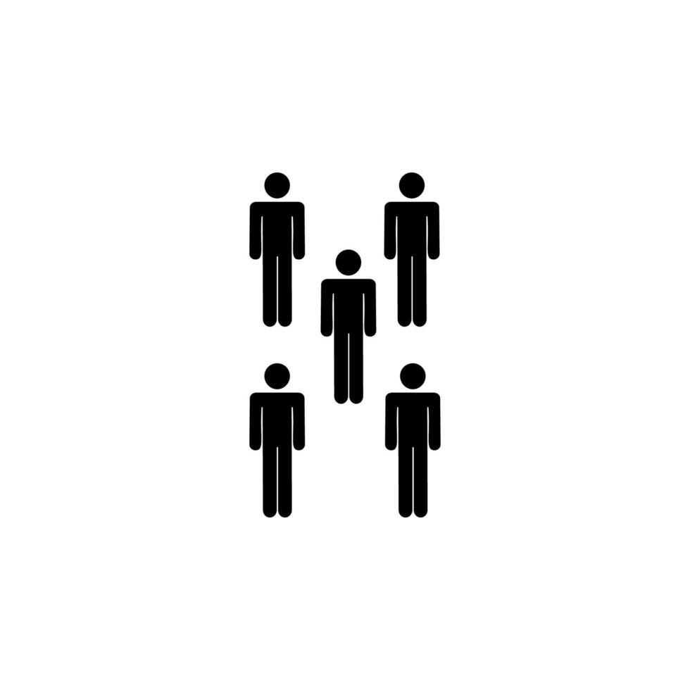 people, five, group vector icon