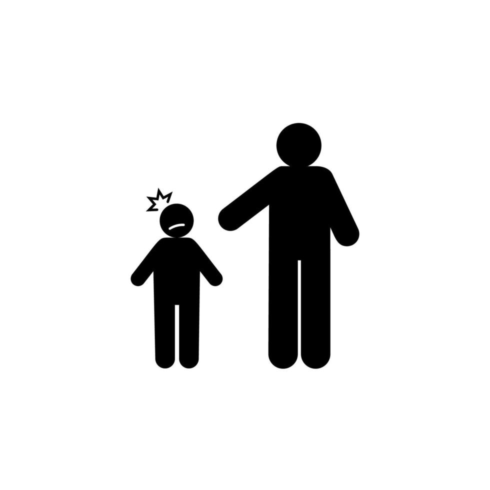 Child, delayed, thin vector icon