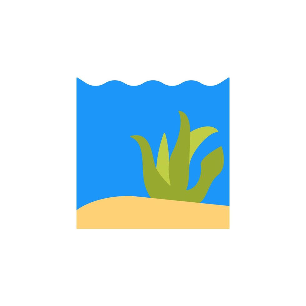 Seaweed, ocean vector icon