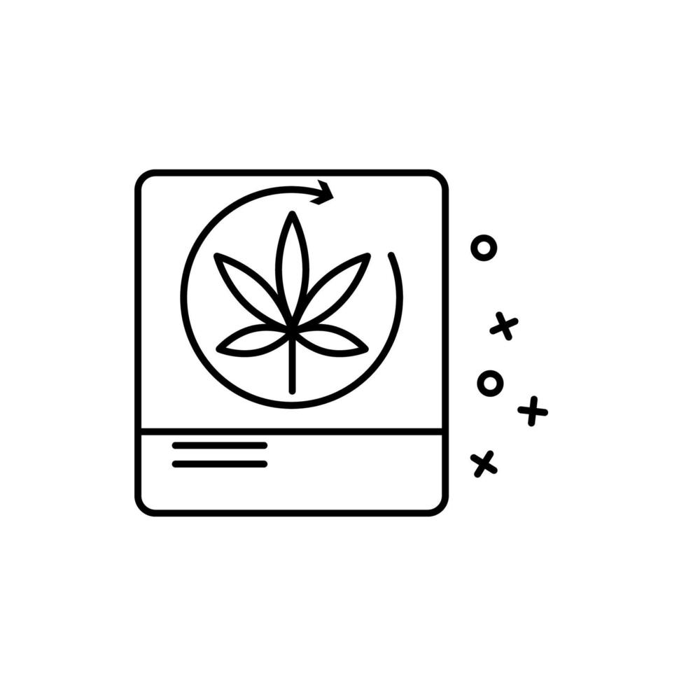 Healthcare marijuana web page vector icon
