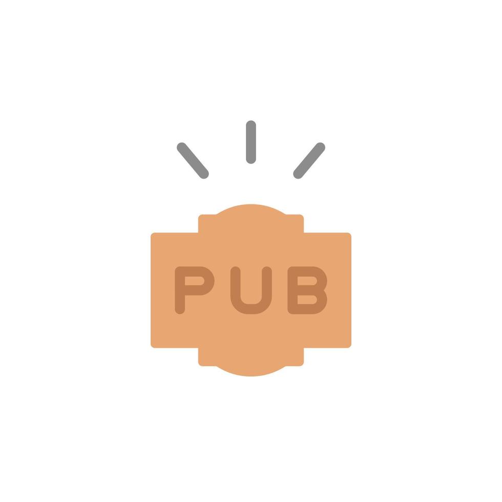 Pub sign, label vector icon