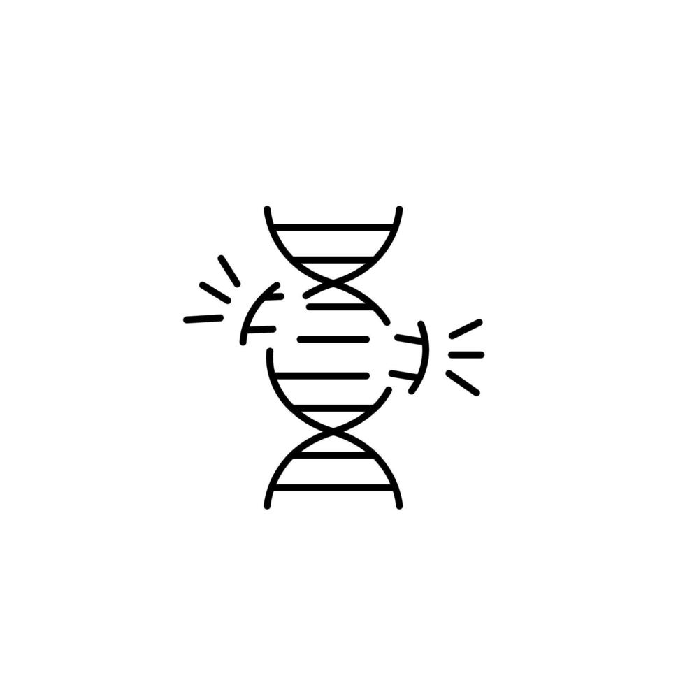 DNA, damage vector icon