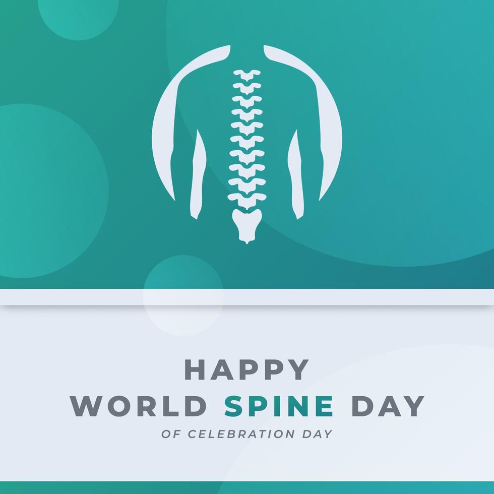 World Spine Day Celebration Vector Design Illustration for Background, Poster, Banner, Advertising, Greeting Card