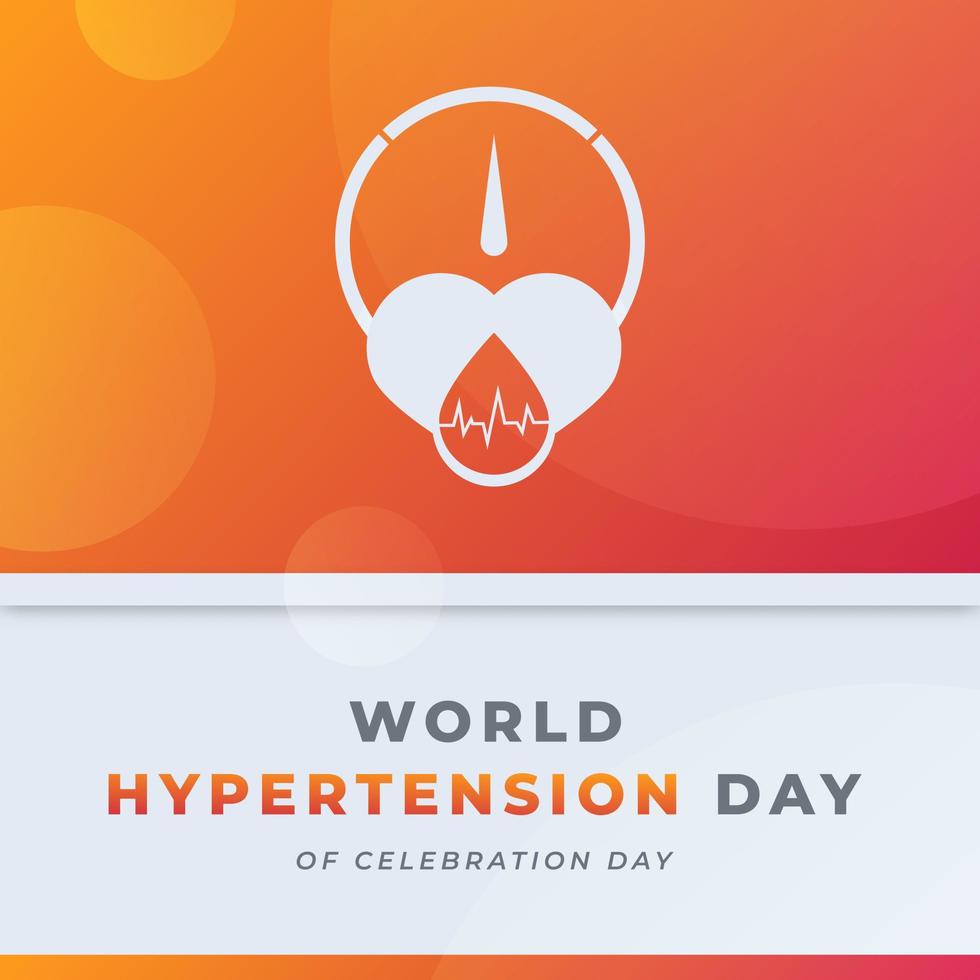 mundo hipertensión día celebracion vector diseño ilustración para fondo, póster, bandera, publicidad, saludo tarjeta
