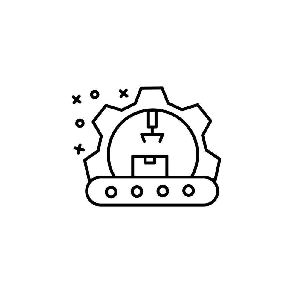 Packing gear box vector icon
