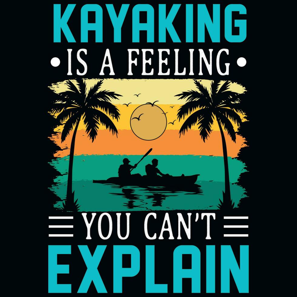 Kayaking graphics tshirt design vector