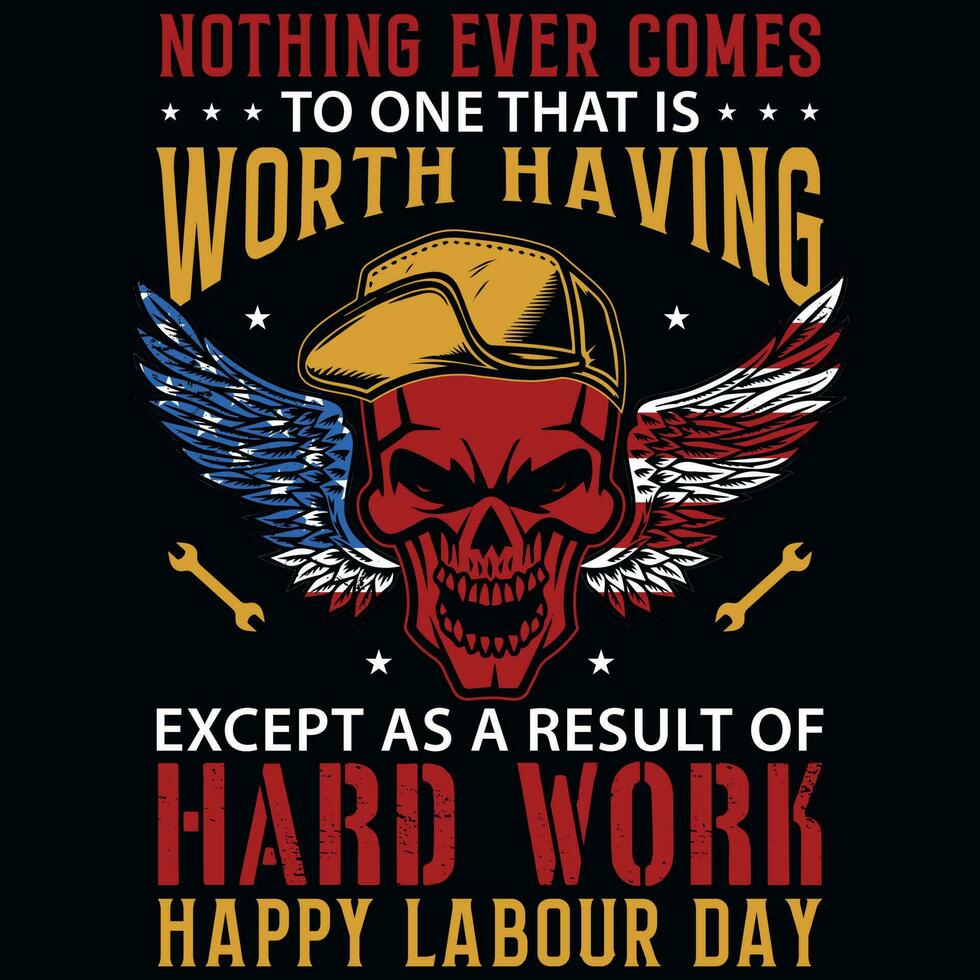 Labor day tshirt design vector