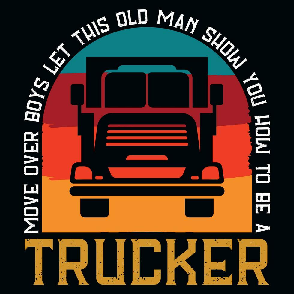 Truck driving graphics tshirt design vector