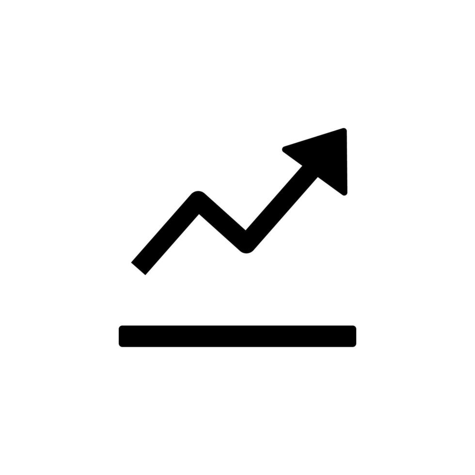 Chart arrow up vector icon