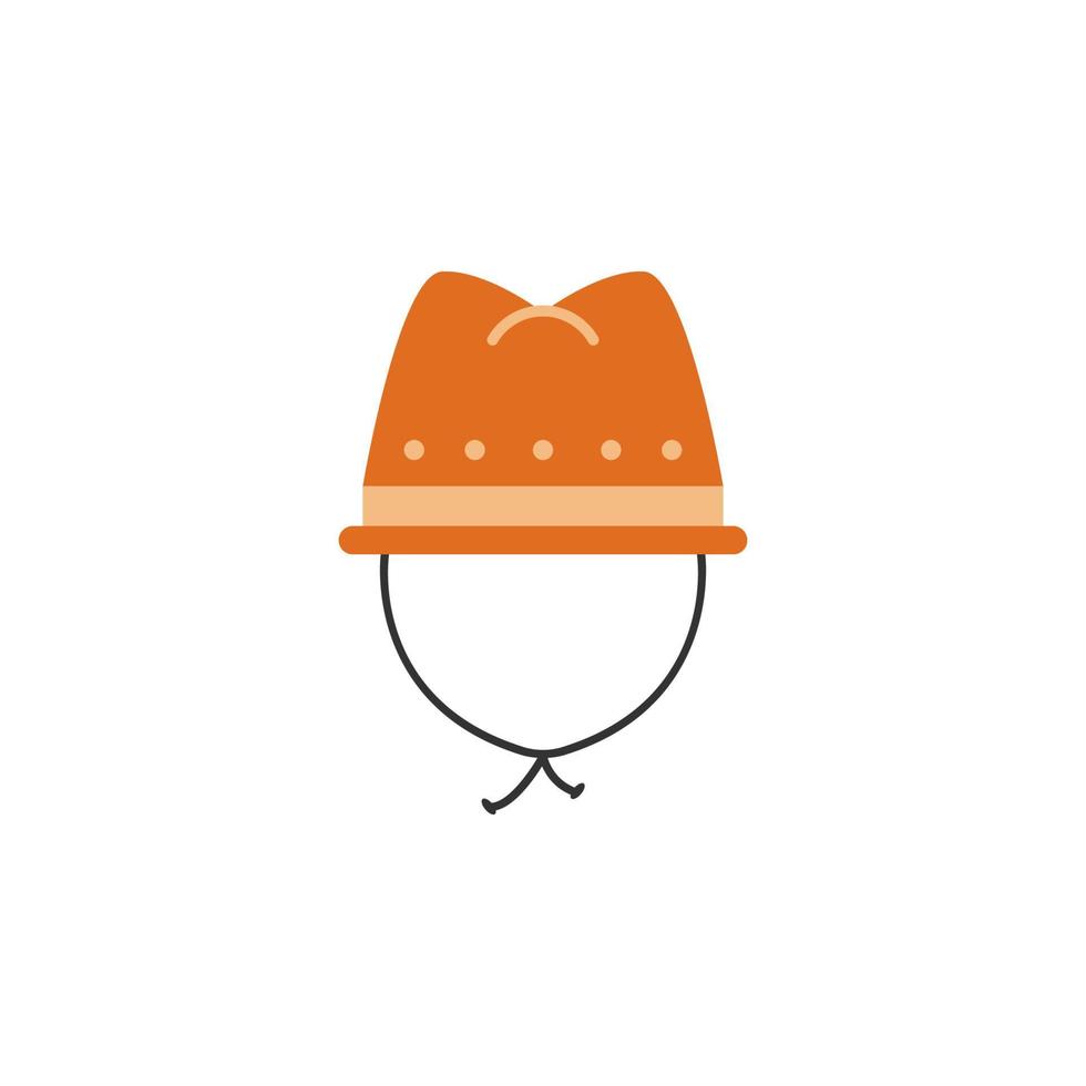 explorador sombrero, ropa vector icono