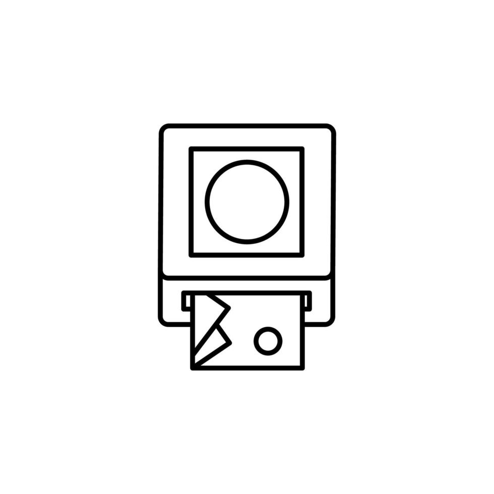 Gadget, mini printer vector icon