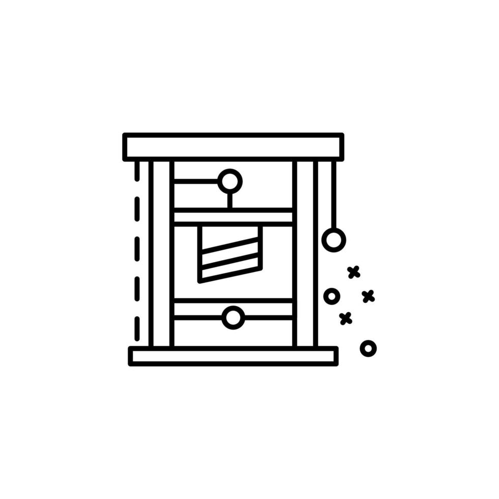 Guillotine death penalty kill vector icon