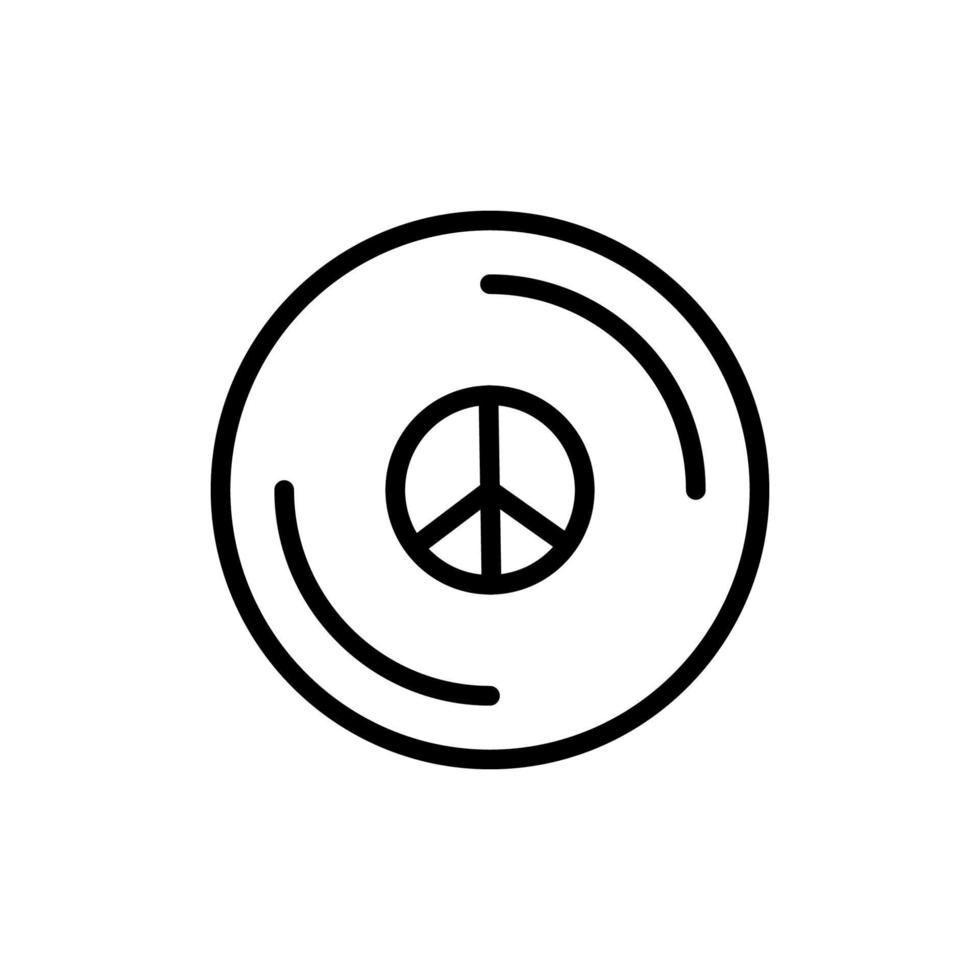 Peace, vinyl vector icon