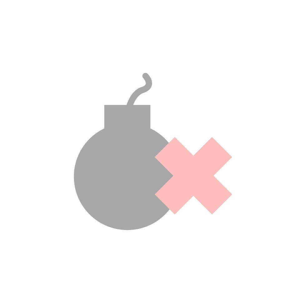 Bomb, prohibit vector icon