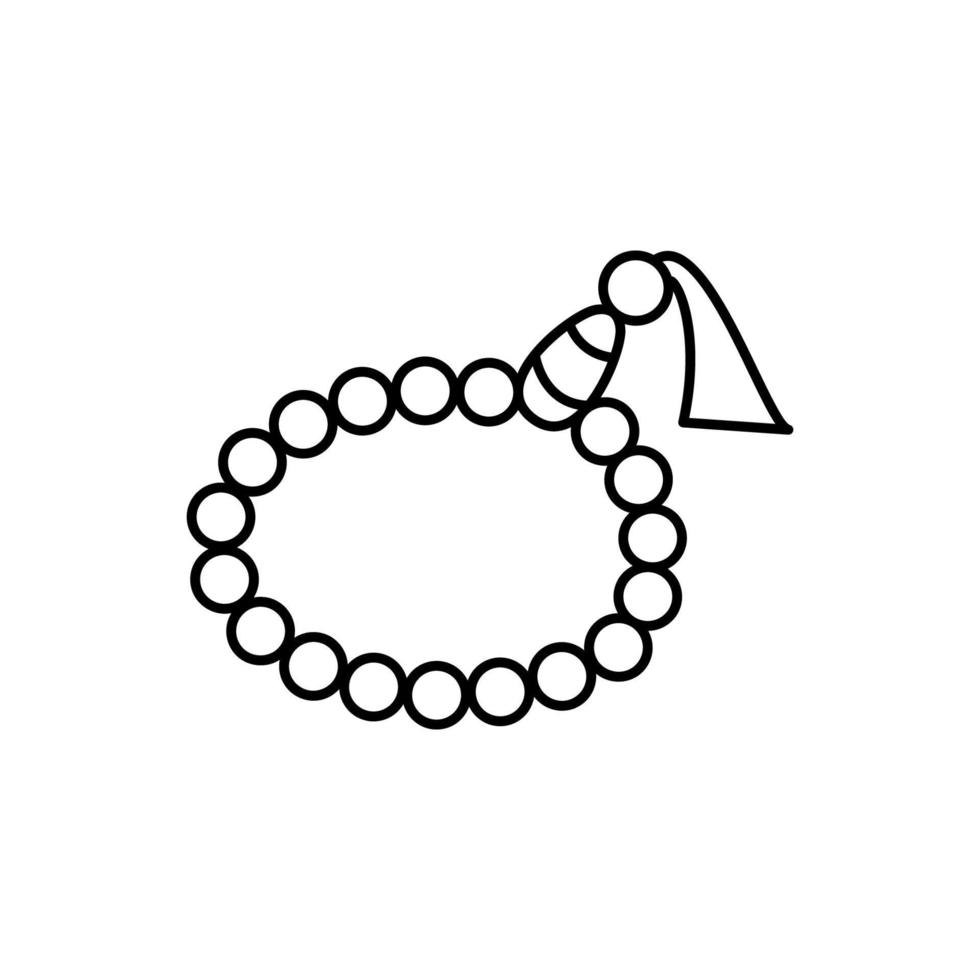 Prayer beads, Muslim vector icon