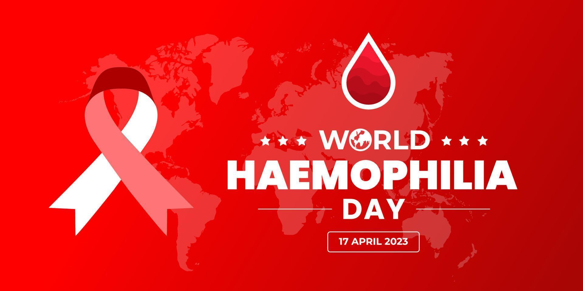 World Haemophilia Day background for banner design template with red blood icon vector design template