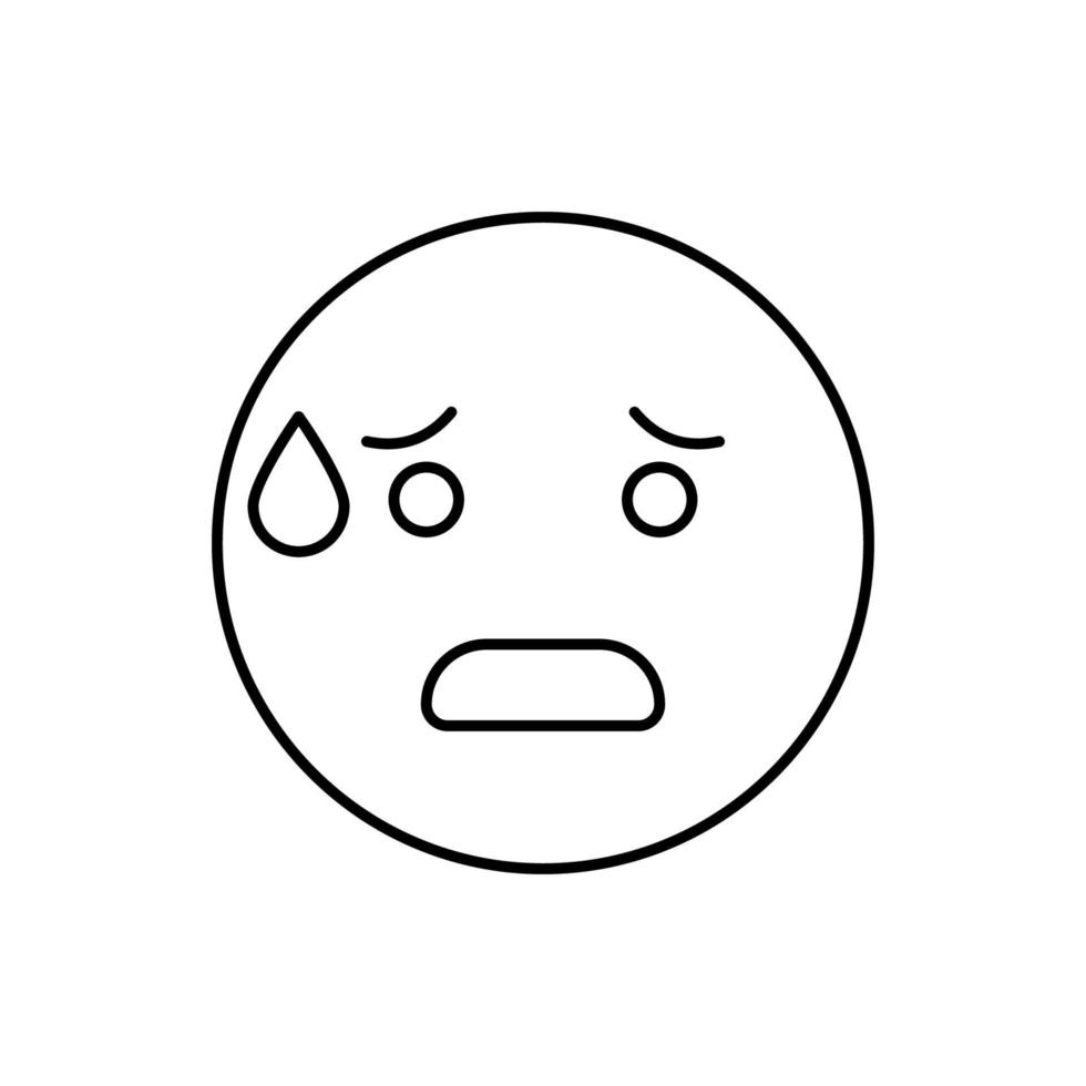Anxious, emotions vector icon