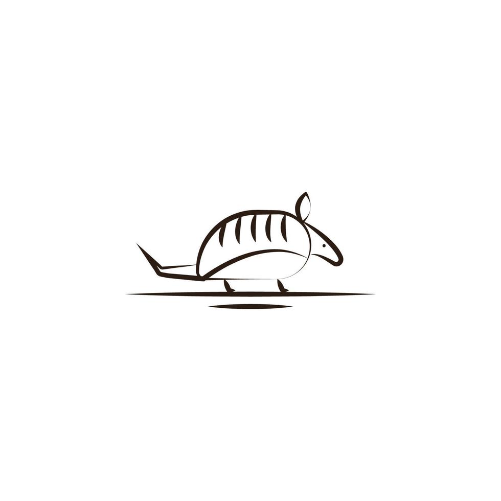 armadillo desert animal vector icon