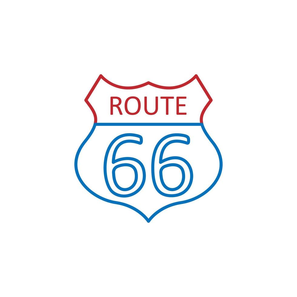 USA, route 66 vector icon