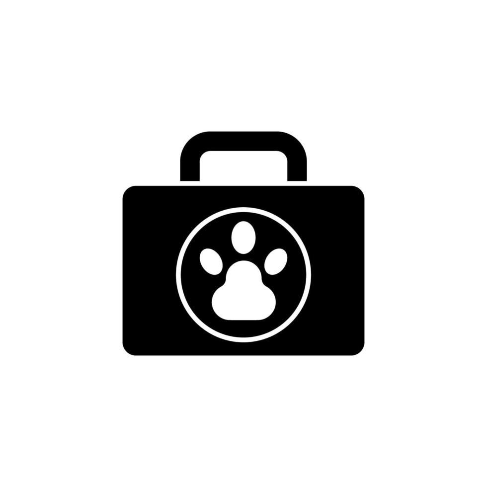 Bag, paw vector icon