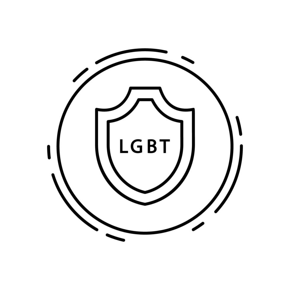 Shield, lgbt vector icon