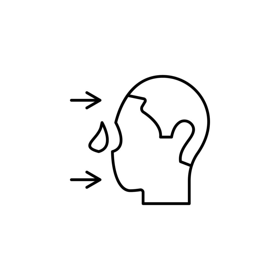 Nose, prosthesis, man vector icon