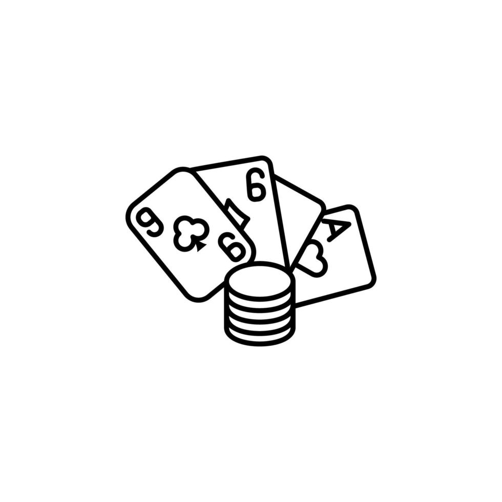 Casino chips, casino vector icon