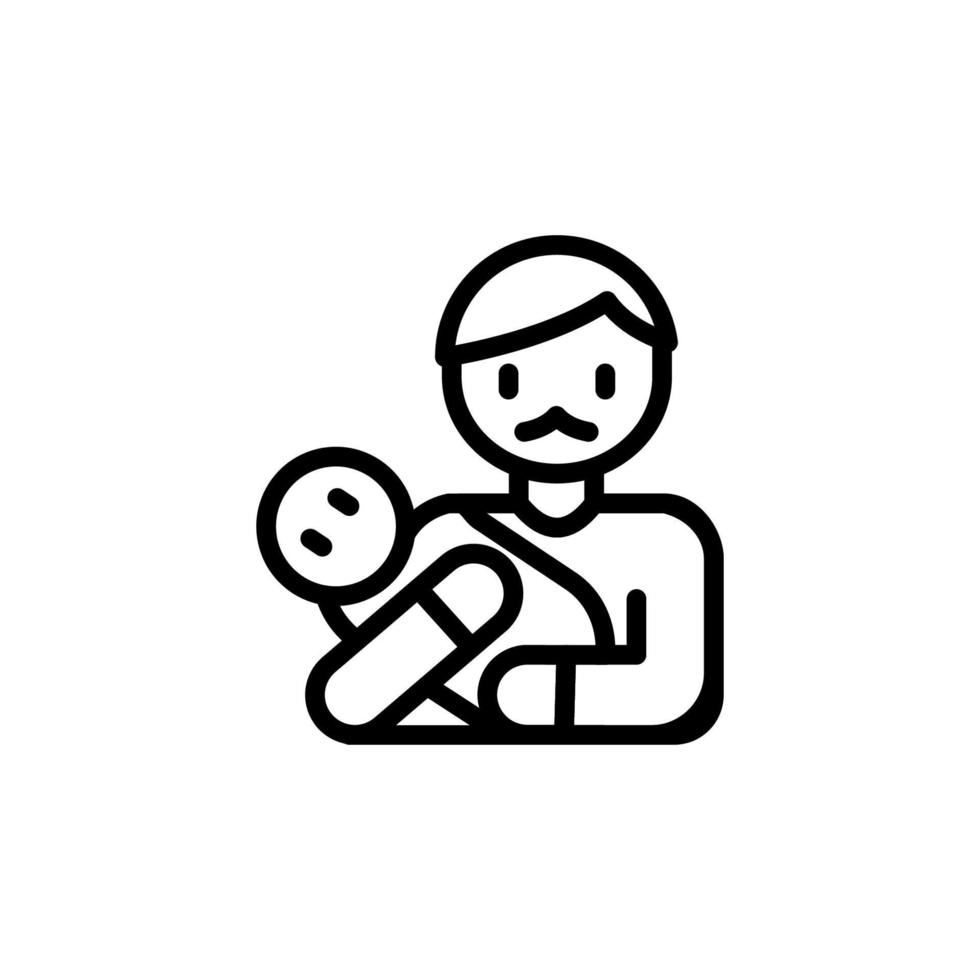 Dad, baby vector icon