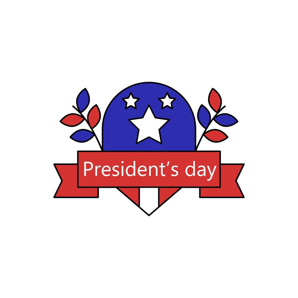 President day shield vector icon