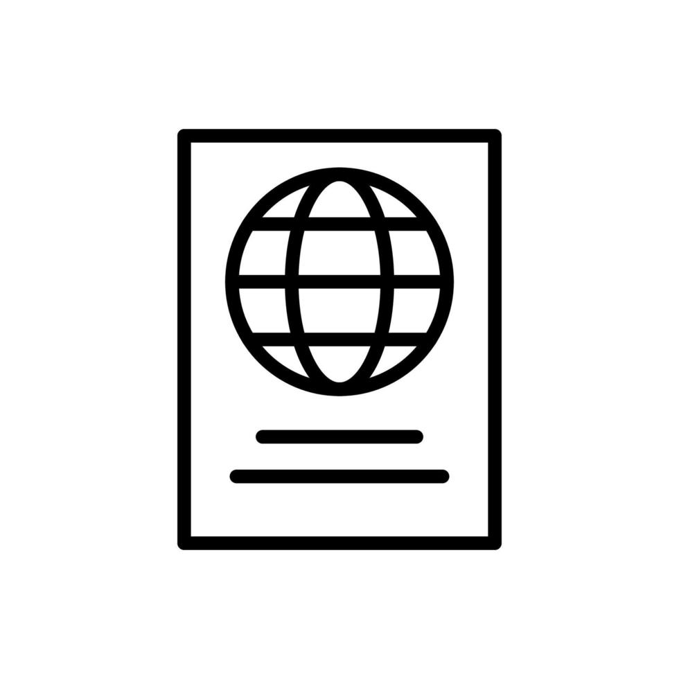 Passport, document vector icon