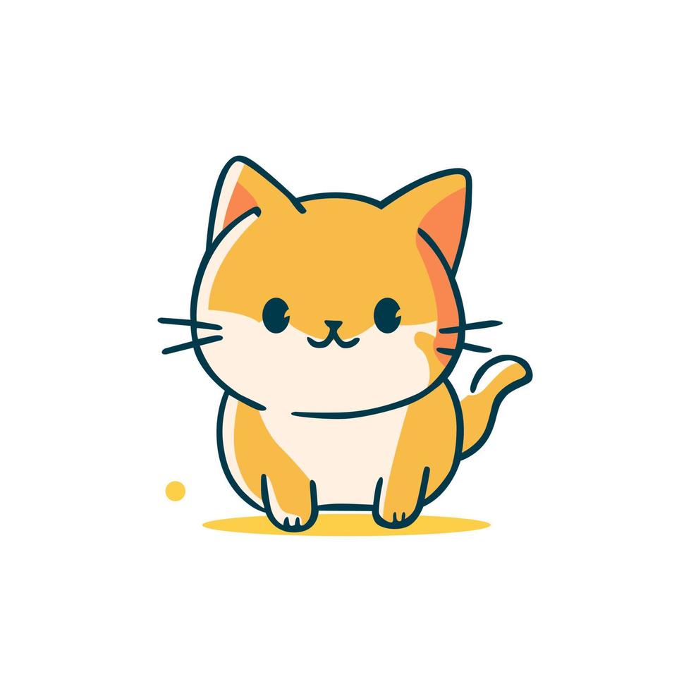 linda pequeño gato vector diseño