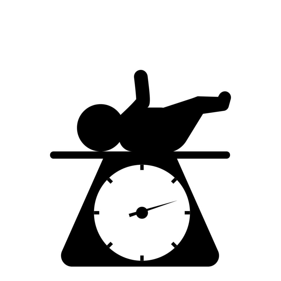 Baby measure in scale vector icon