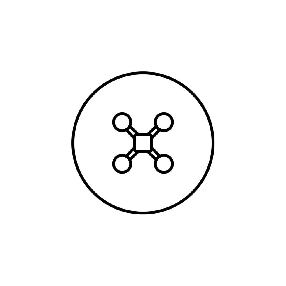 drone field outline vector icon