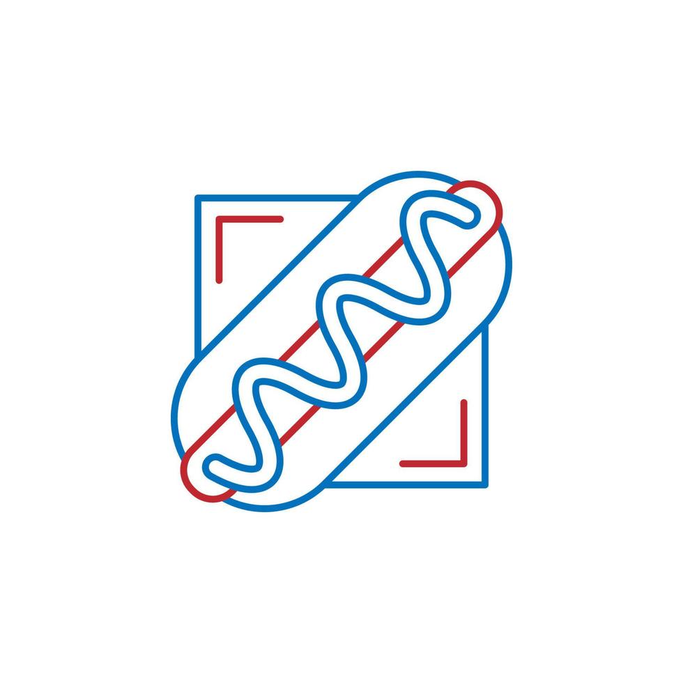 USA, fast food vector icon