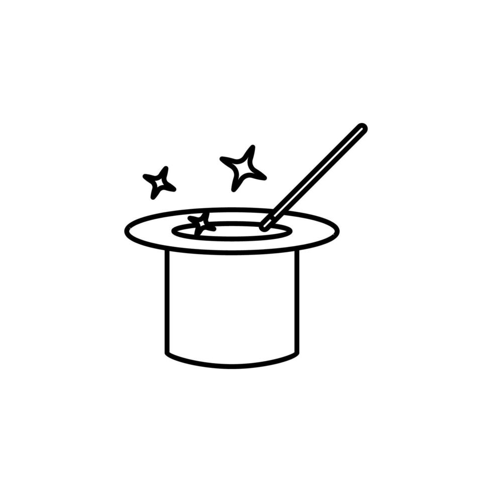 Magic, hat, star, wand vector icon