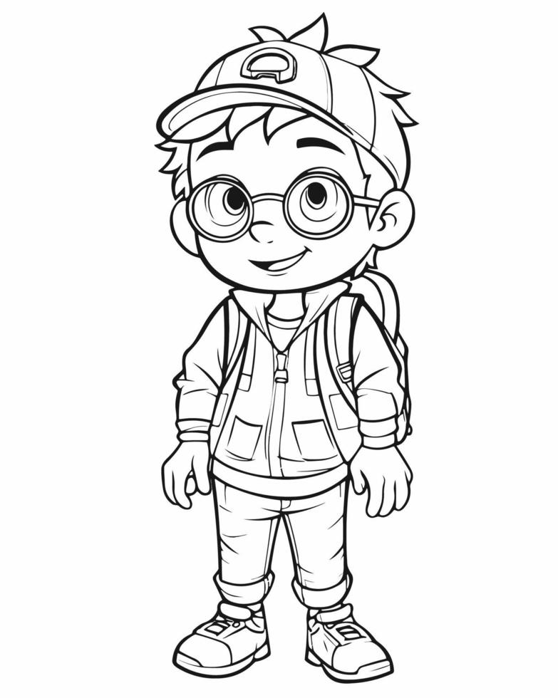 Kid ready for school vector