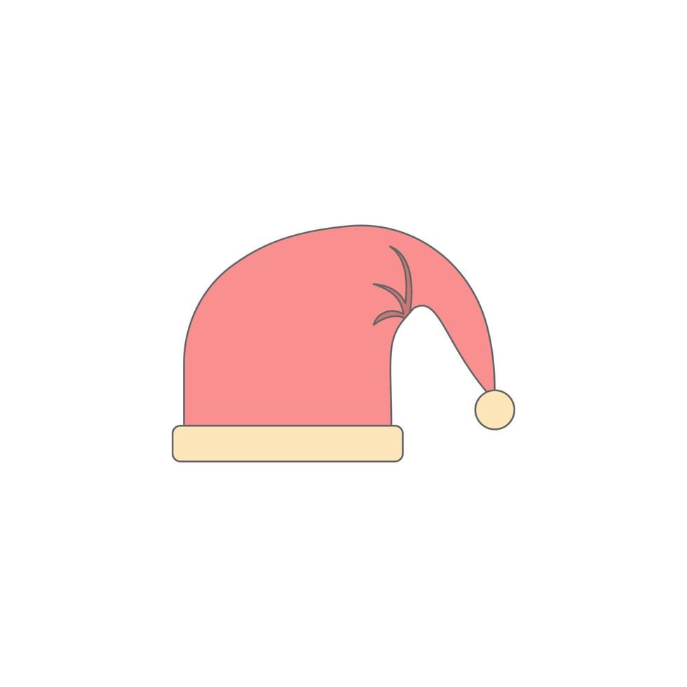 Santa hat colored vector icon