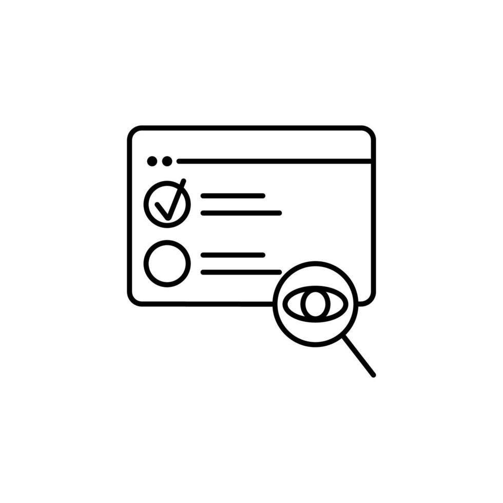 Check correction eye education vector icon