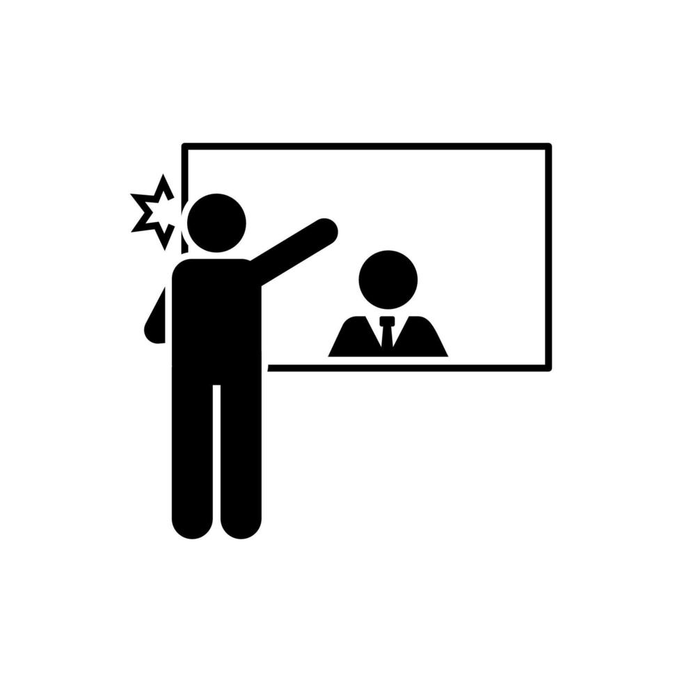 Pictogram of jobless, people vector icon