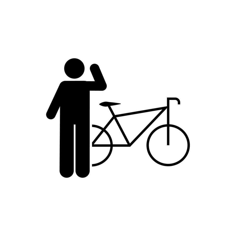 Bicycle, man vector icon