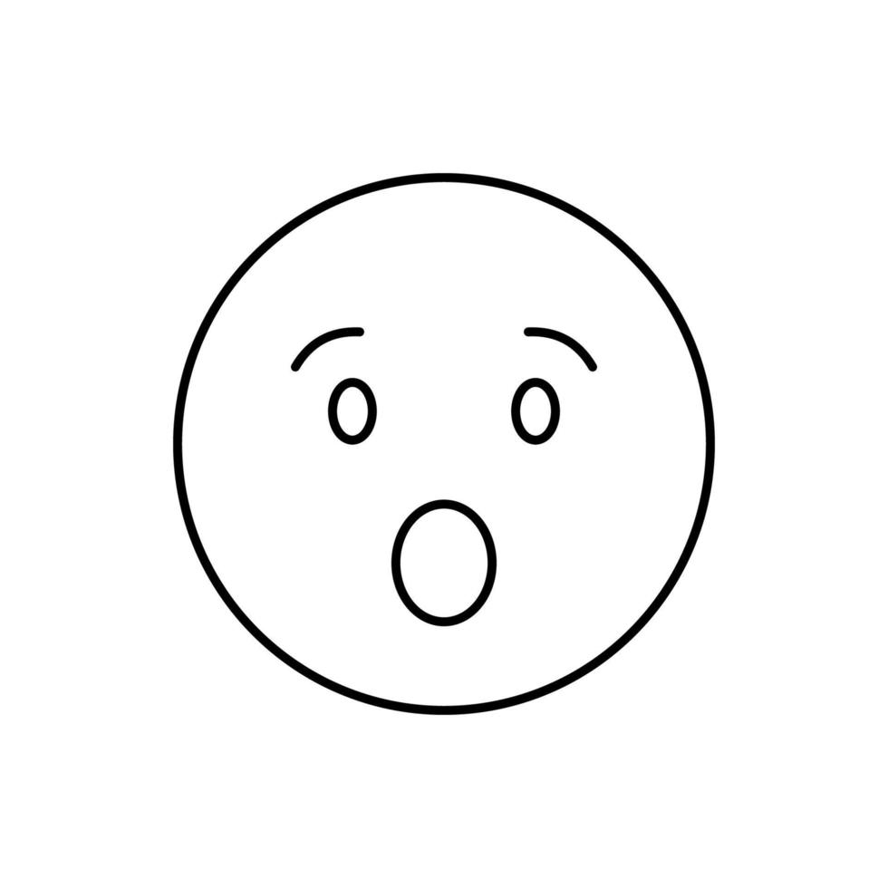 Surprised, emotions vector icon