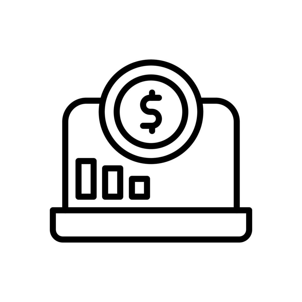 notebook coin dollar vector icon