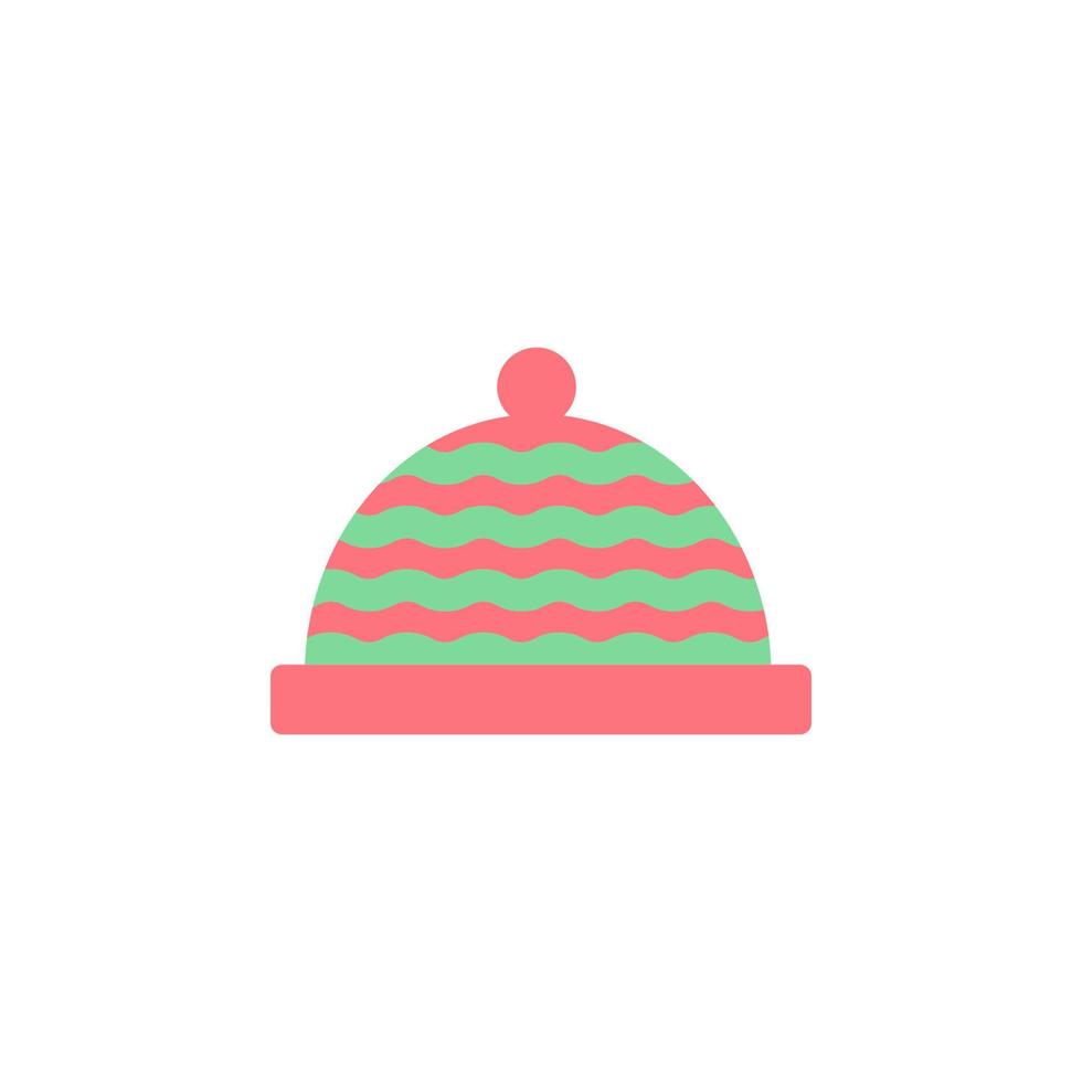 Knit hat color vector icon