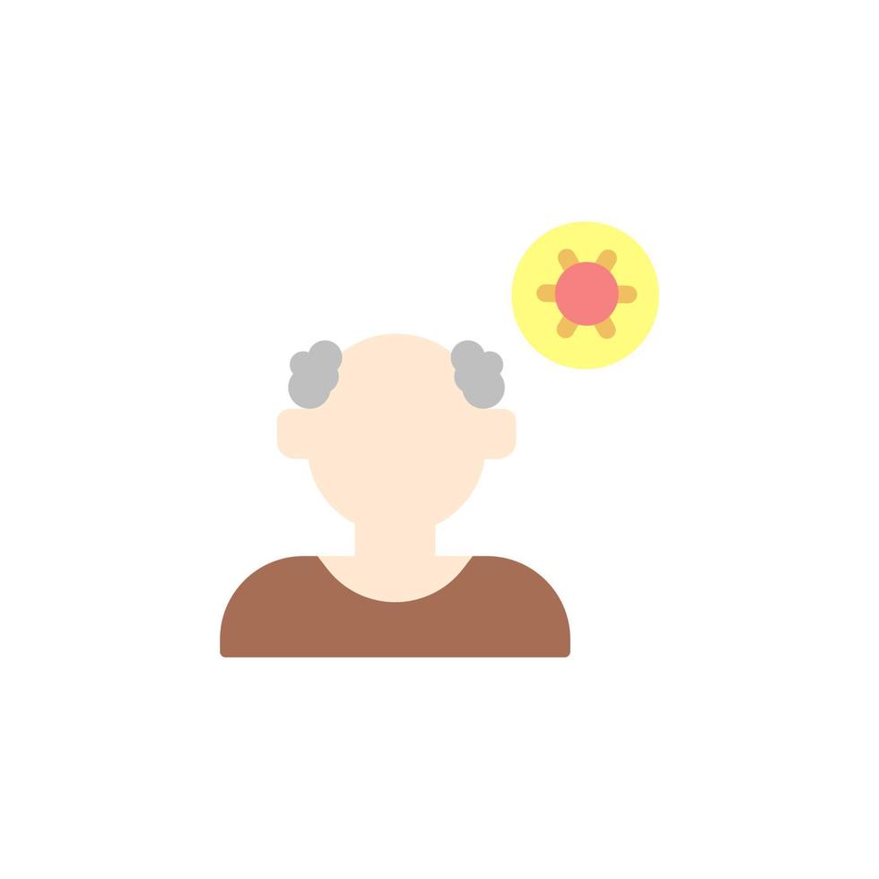 Old man, coronavirus vector icon