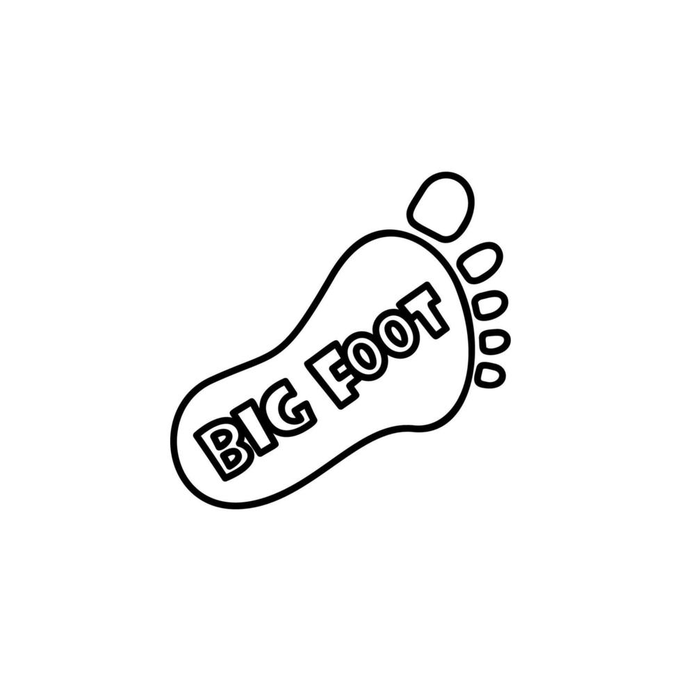 Bigfoot, fairy tale vector icon