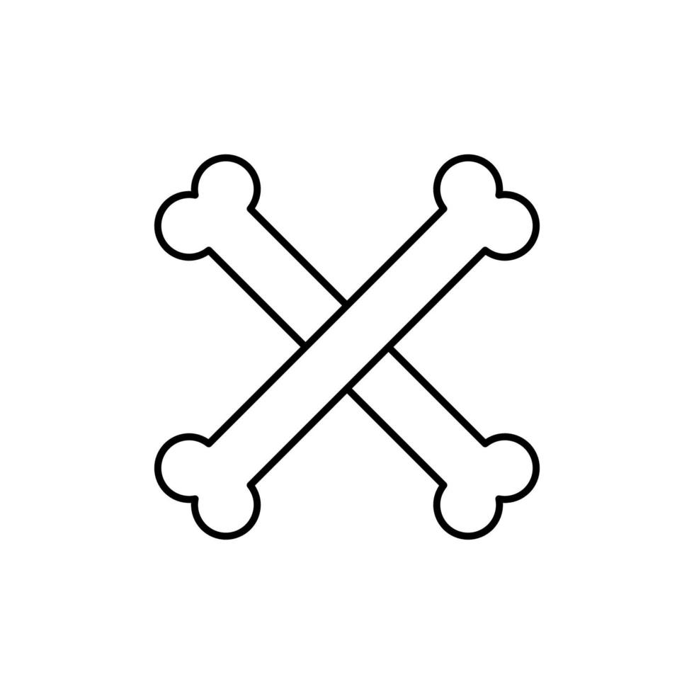 Bones cross vector icon