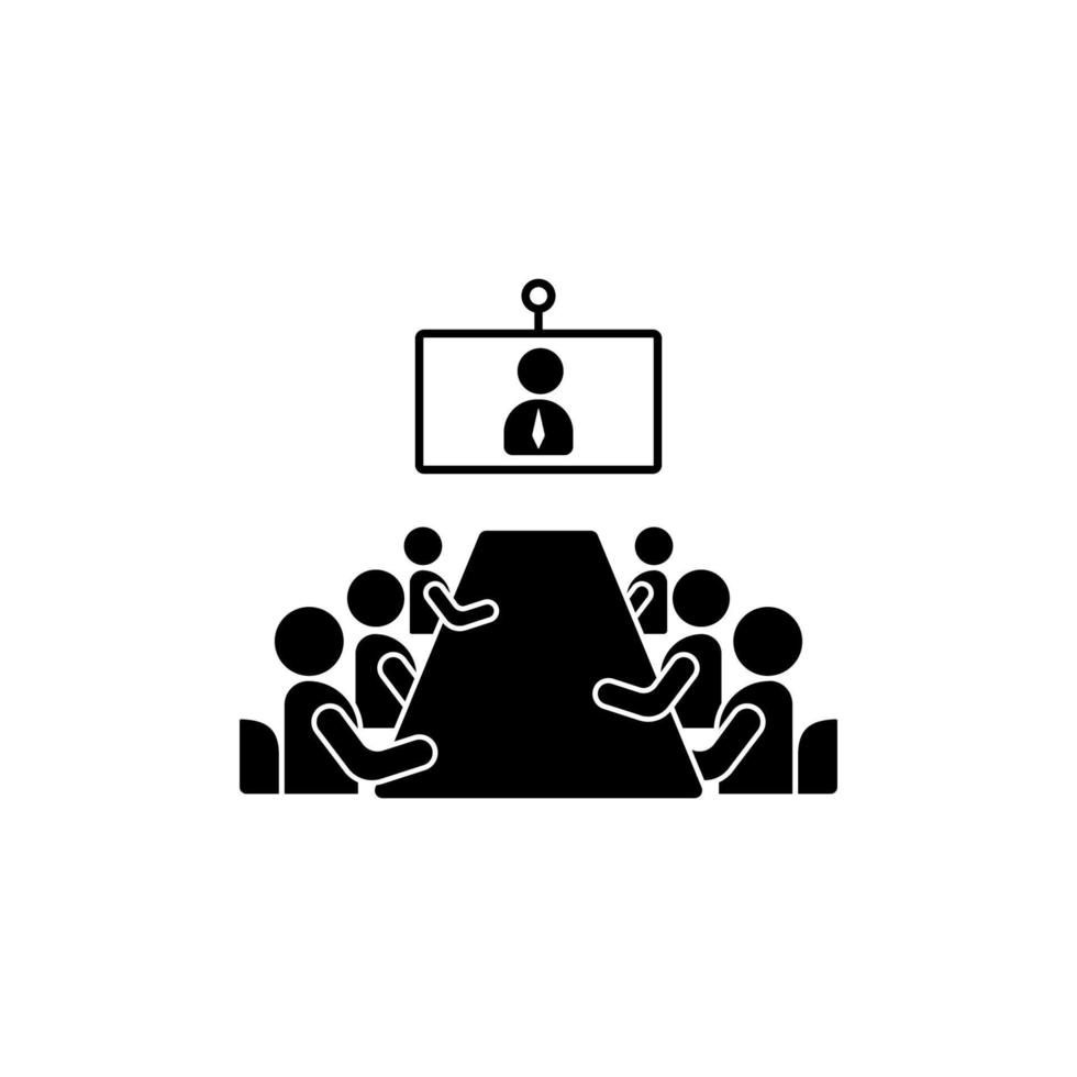 Presentation table training vector icon
